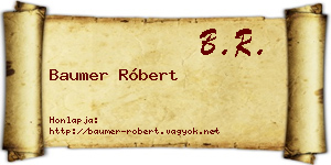 Baumer Róbert névjegykártya